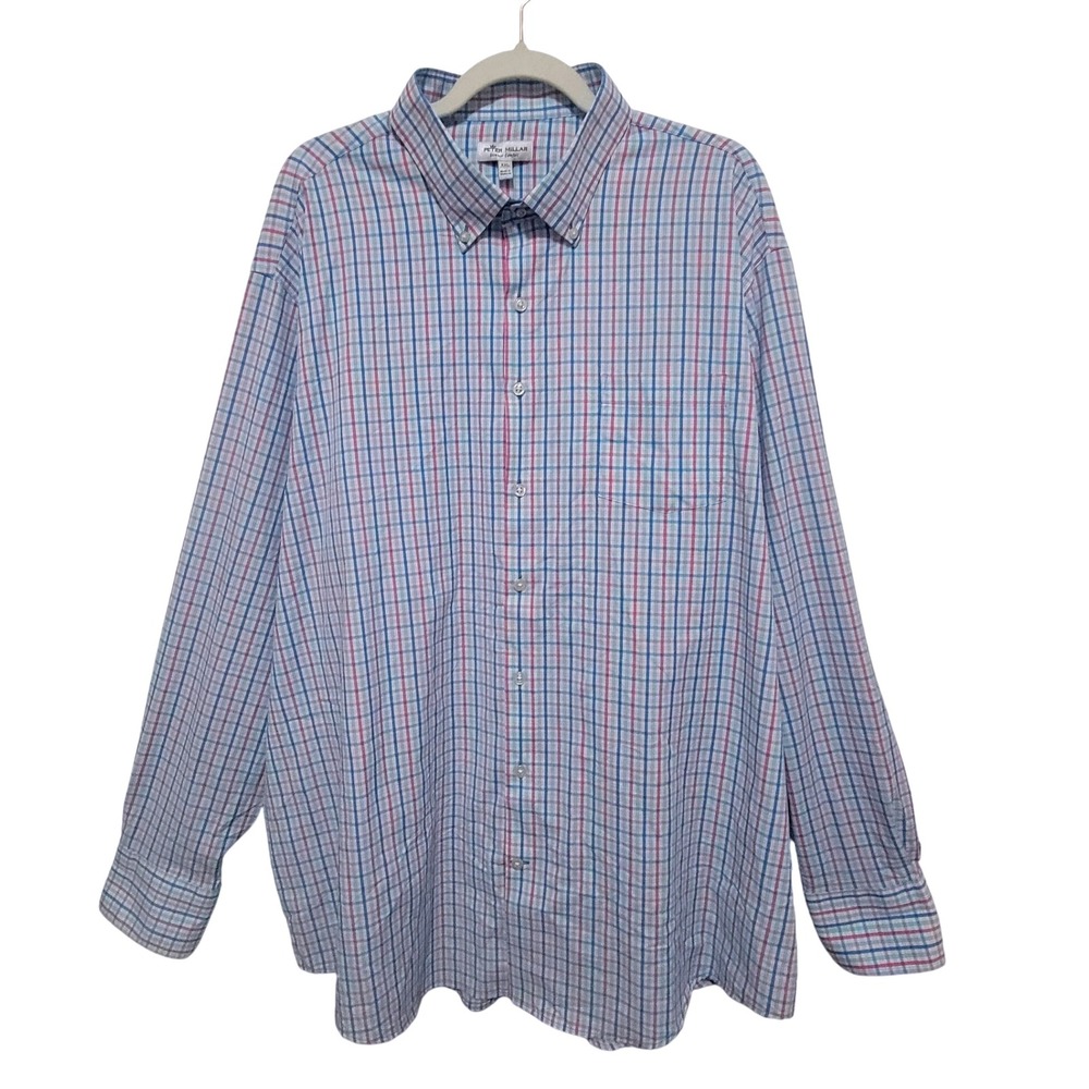 Peter‎ Millar Summer Comfort XXL Mens Plaid Button Down Shirt